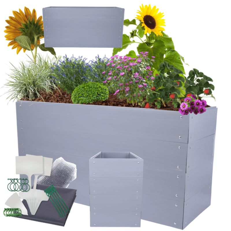 Skrzynia na warzywa MODO24 modułowa plastikowa trwała odporna na warunki atmosferyczne 80x140x45 cm 1 szt.