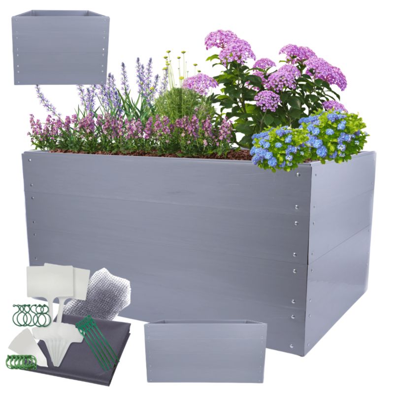 Skrzynia na warzywa MODO24 modułowa plastikowa trwała odporna na warunki atmosferyczne 80x180x120 cm 1 szt.