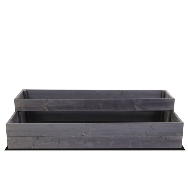 Skrzynia na warzywa MODO24 warzywnik szeroka 27x117x63 cm szara impregnacja 1 szt.