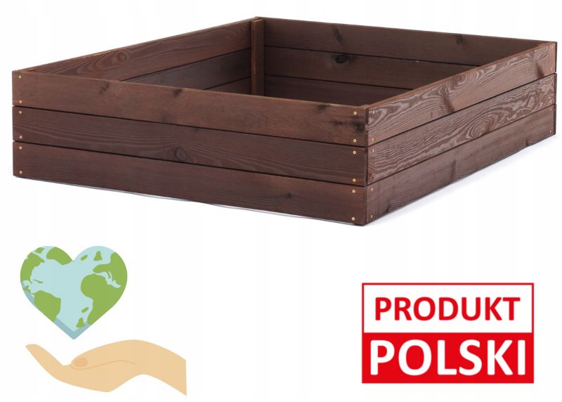Skrzynia Na Warzywa SunWood Warzywniak Impregnowany 120x100cm Inspekt Zielnik Rabata 1 szt.