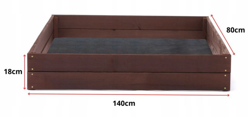 Skrzynia na Warzywa Warzywniak SunWood Impregnowany 140x80cm Rabata Zielnik Poradnik 1 szt.