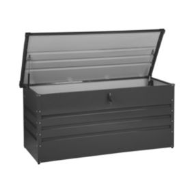 Skrzynia ogrodowa Cebrosa Metal 132 cm 62 cm Grafitowy 1 szt.