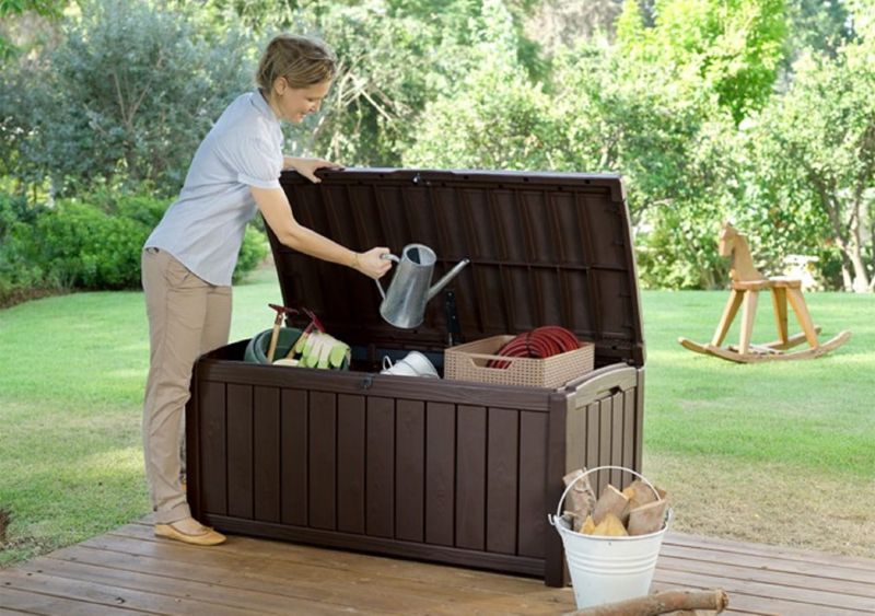 Skrzynia ogrodowa Keter Glenwood 390L 128x65x61 cm Brązowa 1 szt.