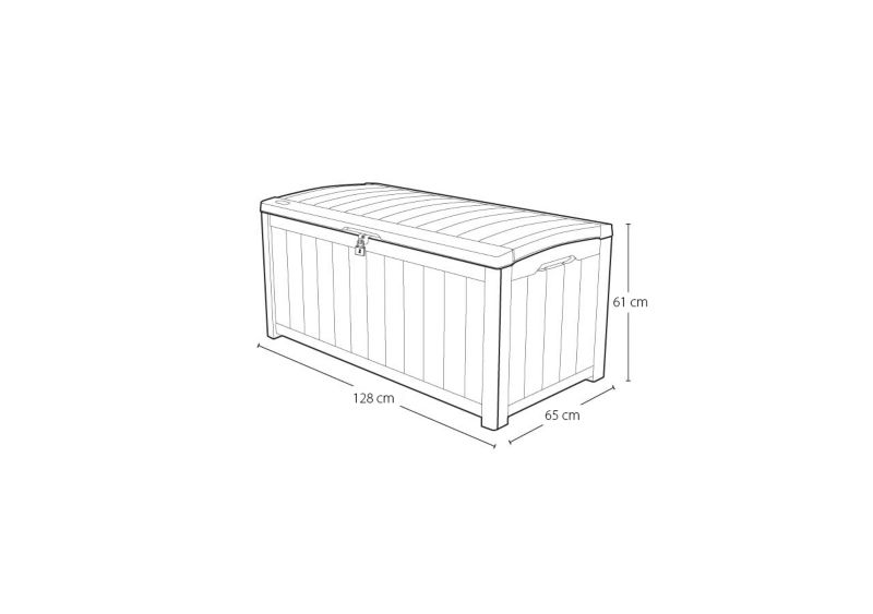 Skrzynia ogrodowa Keter Glenwood 390L 128x65x61 cm Brązowa 1 szt.