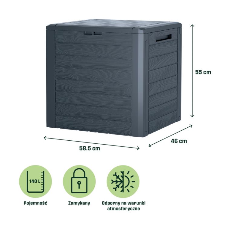 Skrzynia ogrodowa Klikstrom Woodebox 140 l