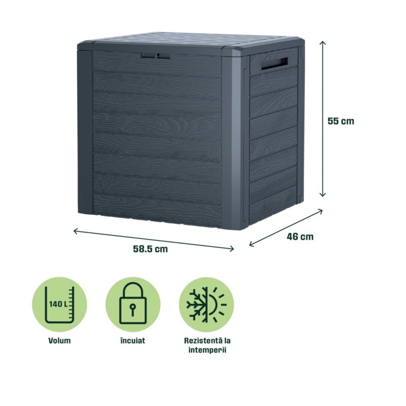 Skrzynia ogrodowa Klikstrom Woodebox 140 l