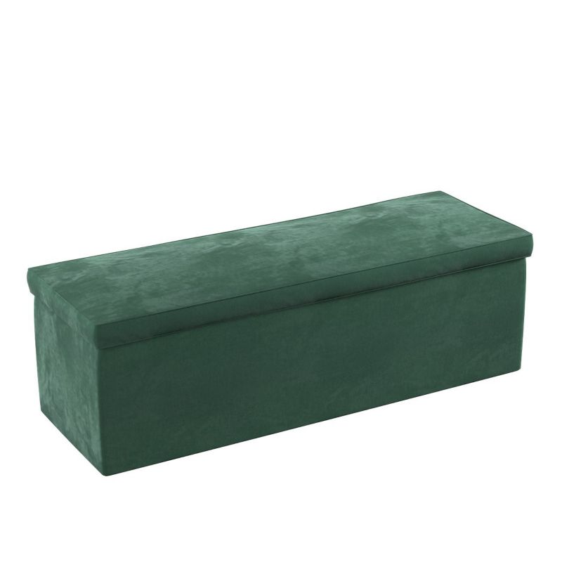 Skrzynia tapicerowana Dekoria 90 x 40 x 40 cm ciemny zielony 1 szt.