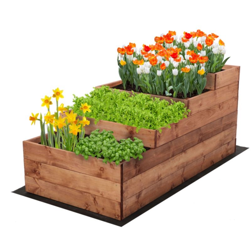 Skrzynia warzywna MODO24 54x60x120 cm brązowa impregnacja szeroki wysoki 1 szt.