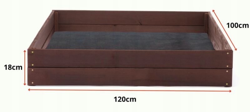 Skrzynie na Warzywa 120x100cm SunWood Warzywniak Podwyższana Grządka Rabata + Poradnik 1 szt.