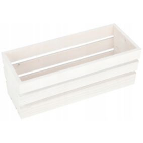Skrzynka drewniana KOTARBAU balkonowa biała 40 cm 1 szt.
