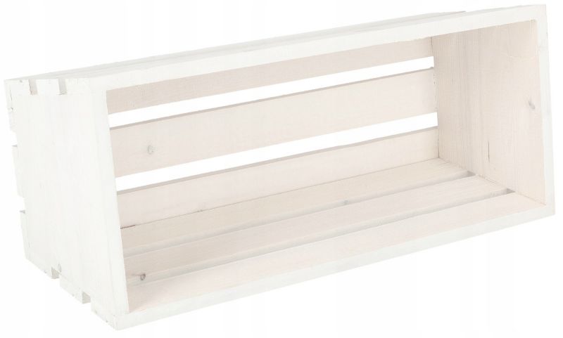 Skrzynka drewniana KOTARBAU balkonowa biała 40 cm 1 szt.