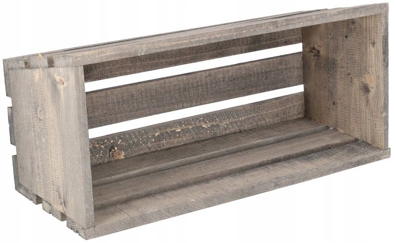 Skrzynka drewniana KOTARBAU balkonowa szara 40 cm 1 szt.