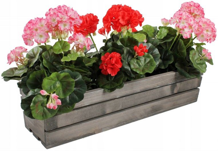 Skrzynka drewniana KOTARBAU balkonowa szara 60 cm 1 szt.