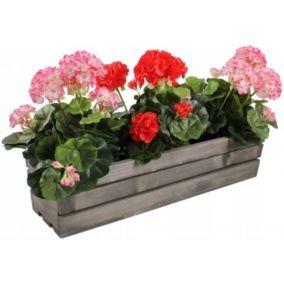 Skrzynka drewniana KOTARBAU balkonowa szara 60 cm 1 szt.