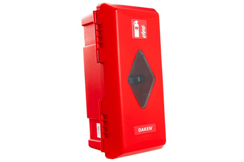 Skrzynka na gaśnicę 6kg DAKEN 611x310x247mm do TIRa naczepy busa lawety 1 szt.