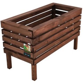 Skrzynka ogrodowa KOTARBAU drewniana stojąca brązowa 64 cm 1 szt.