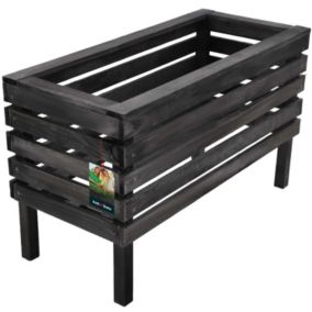 Skrzynka ogrodowa KOTARBAU drewniana stojąca czarna 64 cm 1 szt.