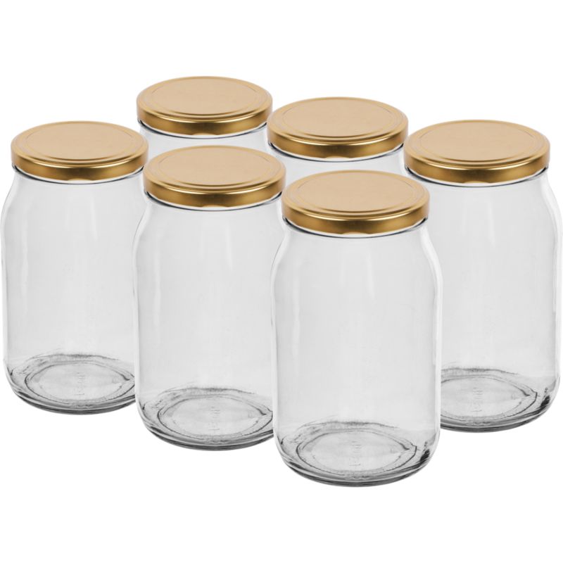 Słoik To ze złotą zakrętką 900 ml fi 82/6 mm 6 szt.