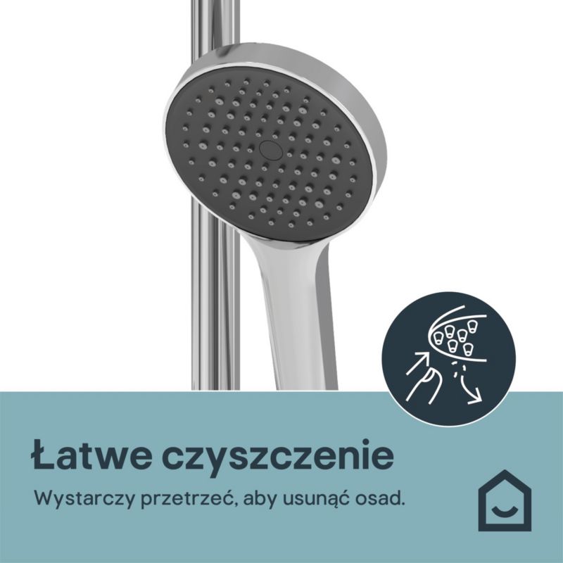 Słuchawka prysznicowa GoodHome Maza 1-funkcyjna chrom