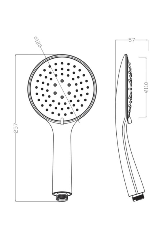 Słuchawka prysznicowa Kaziki 3-funkcyjna chrom