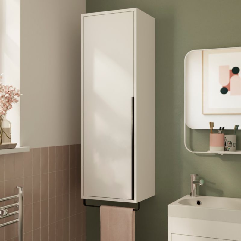 Słupek GoodHome Maza 115 x 36 x 30 cm biały