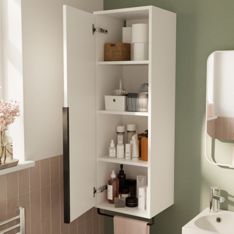 Słupek GoodHome Maza 115 x 36 x 30 cm biały