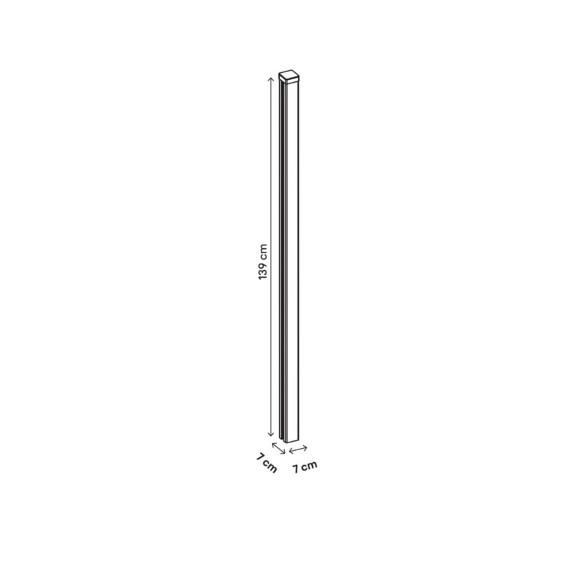 Słupek Klikstrom Neva aluminiowy 139 cm antracyt