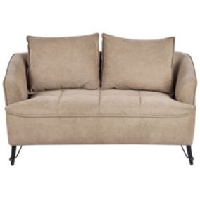 Sofa 2-osobowa brązowa Hobro 1 szt.