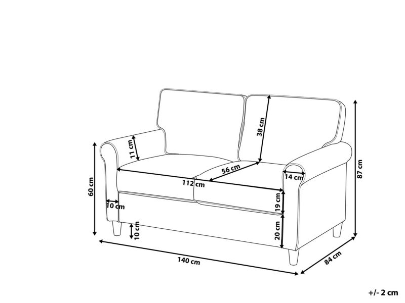 Sofa 2-osobowa jasnobeżowa Ronneby 1 szt.
