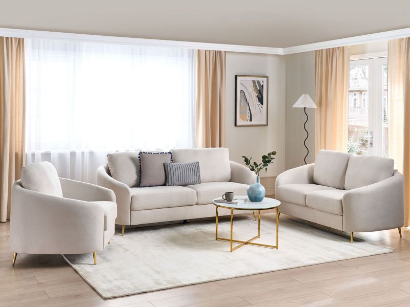 Sofa 2-osobowa jasnobeżowa Trosa 1 szt.