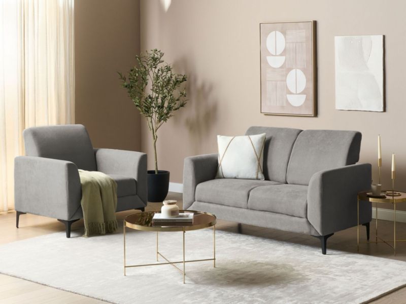 Sofa 2-osobowa szara Fenes 1 szt.
