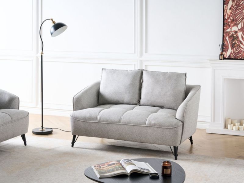 Sofa 2-osobowa szara Hobro 1 szt.