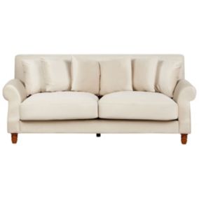 Sofa 2-osobowa welurowa złamana biel Eike 1 szt.
