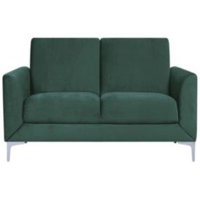 Sofa 2-osobowa welurowa zielona Fenes 1 szt.