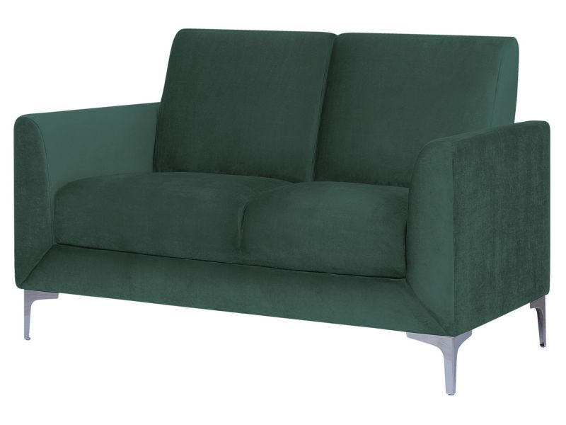 Sofa 2-osobowa welurowa zielona Fenes 1 szt.