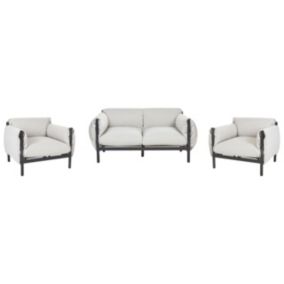 Sofa 2-osobowa z fotelami Esperia Metal Szary 1 kpl