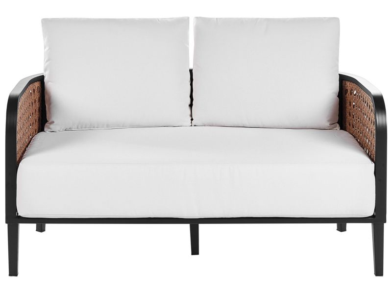 Sofa 2-osobowa z fotelami Montefalco Metal Biały 1 kpl