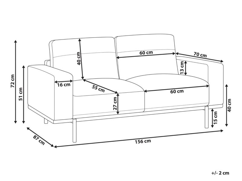 Sofa 2-osobowa zielona Sovik 1 szt.