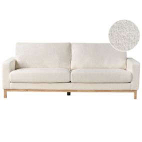 Sofa 3-osobowa biała boucle Siggard 1 szt.