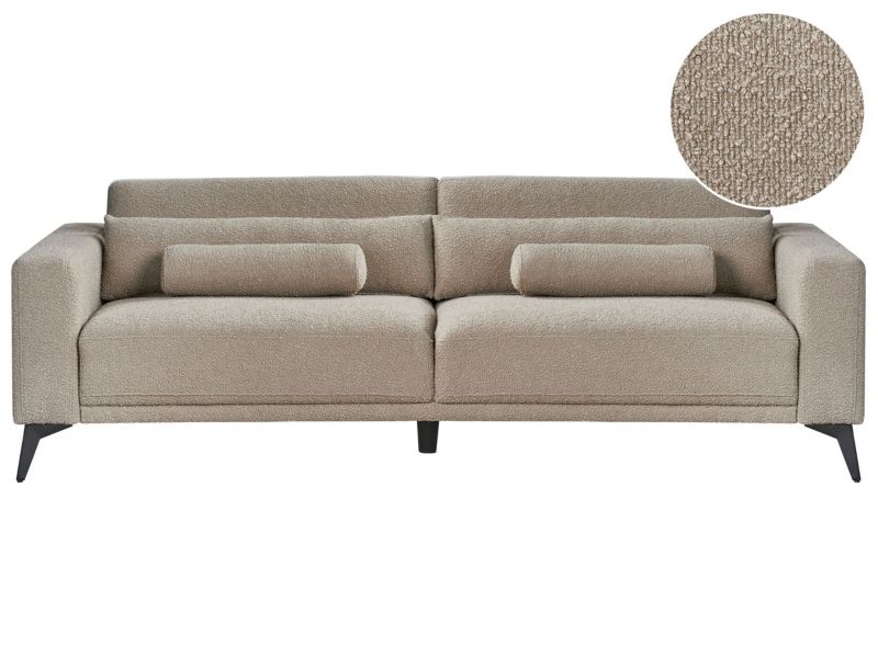 Sofa 3-osobowa boucle beżowoszara Ange 1 szt.