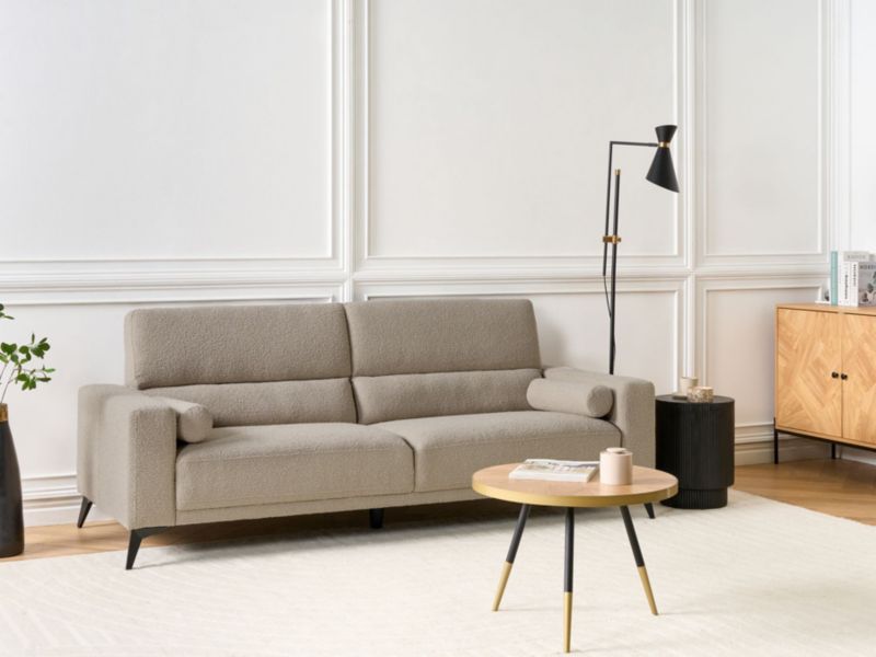 Sofa 3-osobowa boucle beżowoszara Ange 1 szt.