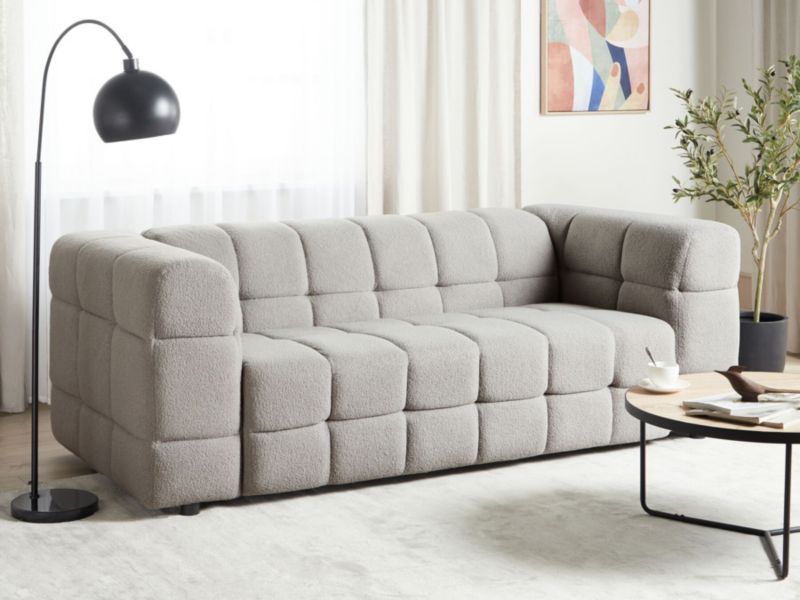 Sofa 3-osobowa boucle szara Mullola 1 szt.