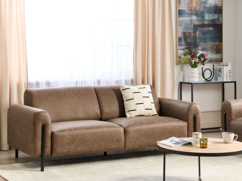 Sofa 3-osobowa brązowa Askim 1 szt.