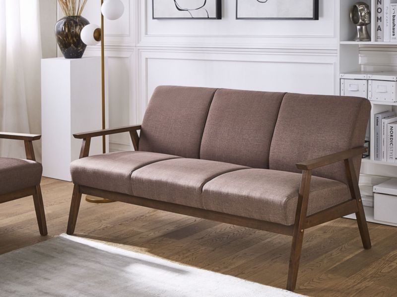 Sofa 3-osobowa brązowa Asnes 1 szt.
