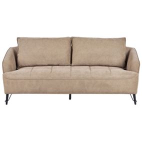 Sofa 3-osobowa brązowa Hobro 1 szt.