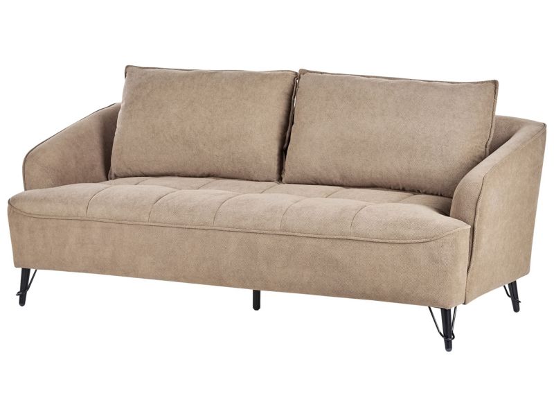 Sofa 3-osobowa brązowa Hobro 1 szt.