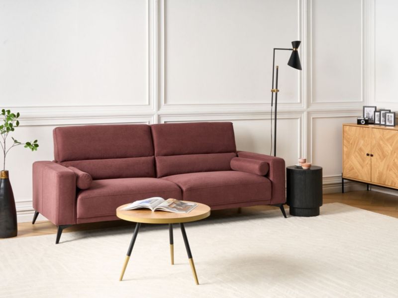 Sofa 3-osobowa burgundowa Ange 1 szt.