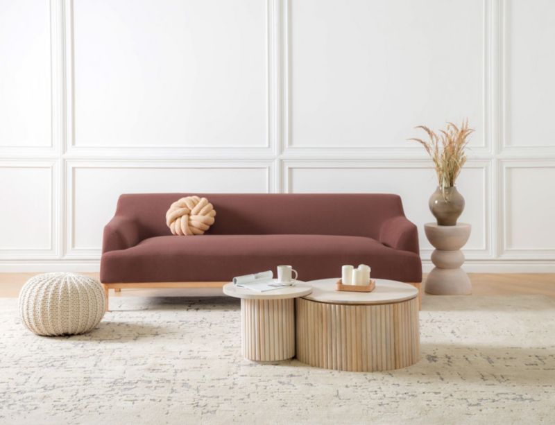 Sofa 3-osobowa burgundowa Sosjo  1 szt.