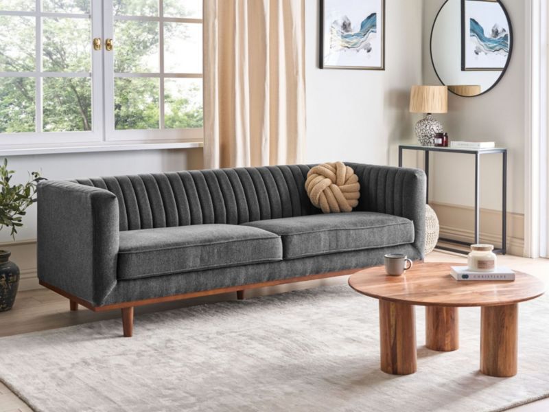 Sofa 3-osobowa ciemnoszara Skaule 1 szt.