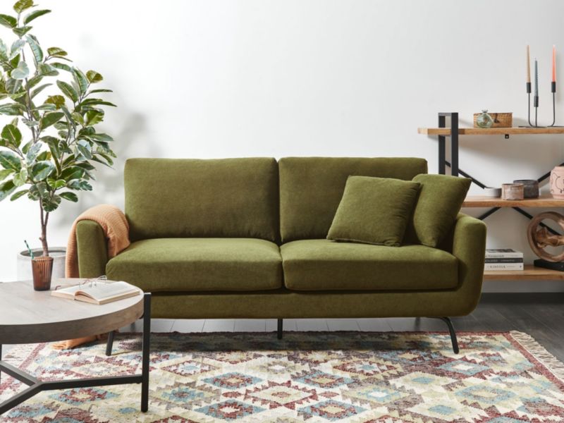 Sofa 3-osobowa ciemnozielona Vesala 1 szt.